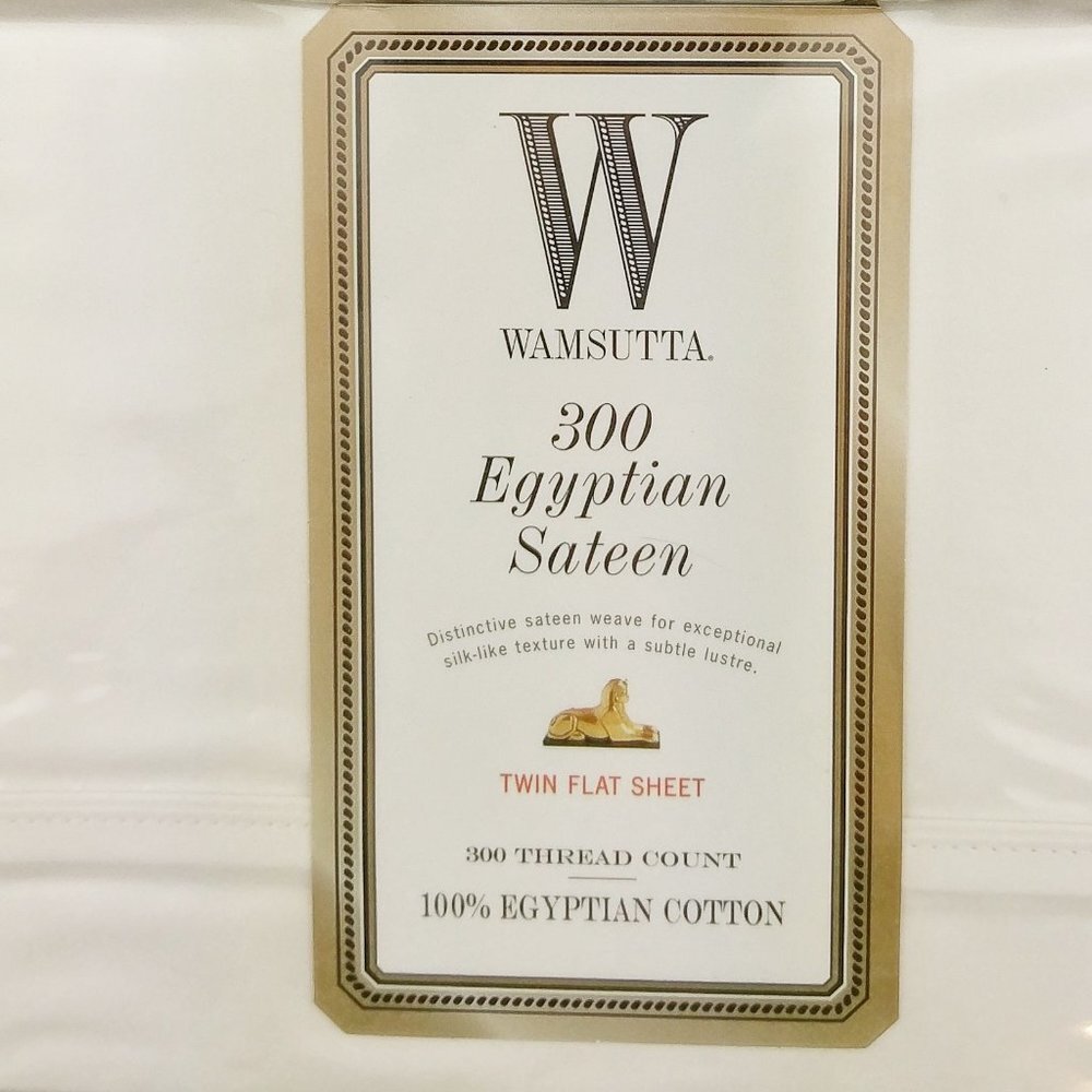 2 Available! NEW Wamsutta 300 Thread Sateen Twin Flat Sheet